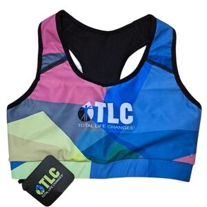 TLC Total Life Changes Multicolor Sports Bra Size S